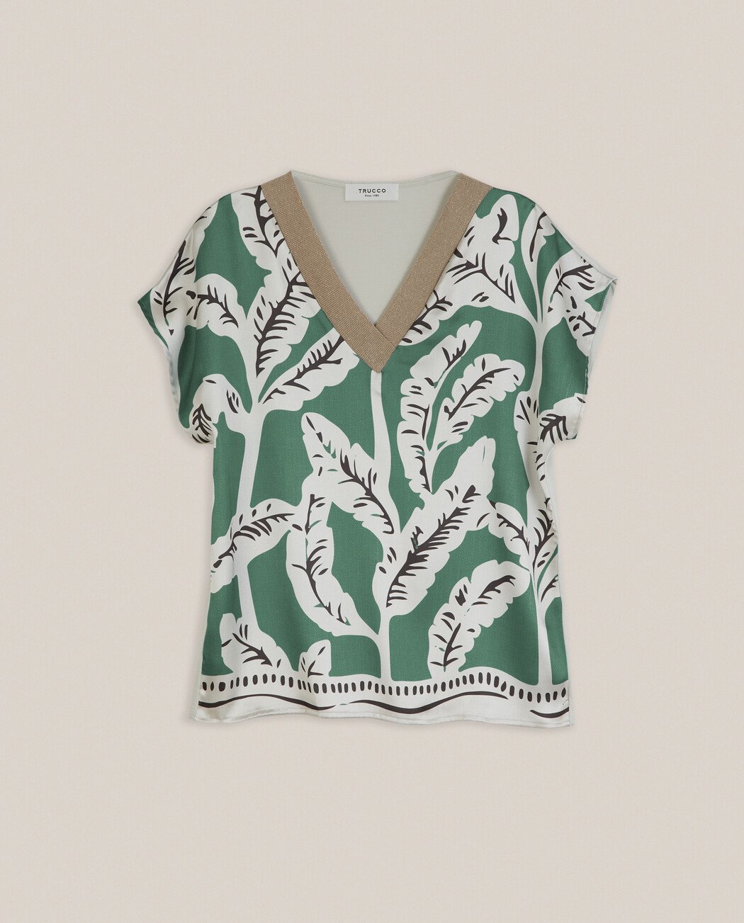 CAMISETA CUELLO BRILLO