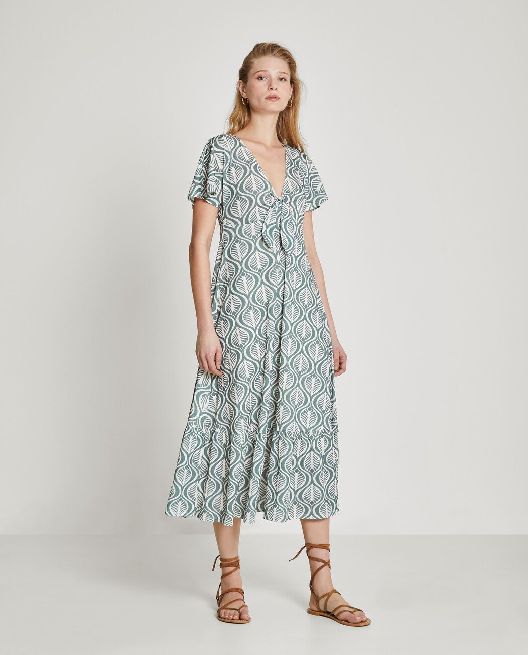 VESTIDO MIDI ESTAMPADO