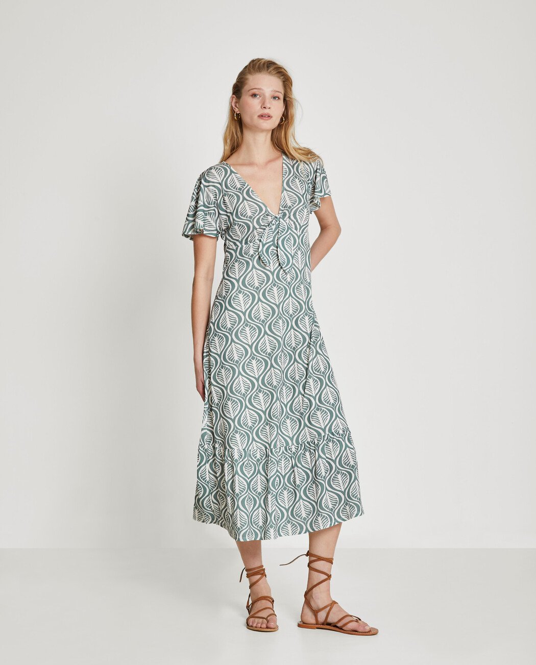 VESTIDO MIDI ESTAMPADO
