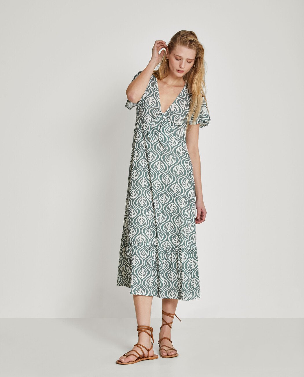 VESTIDO MIDI ESTAMPADO