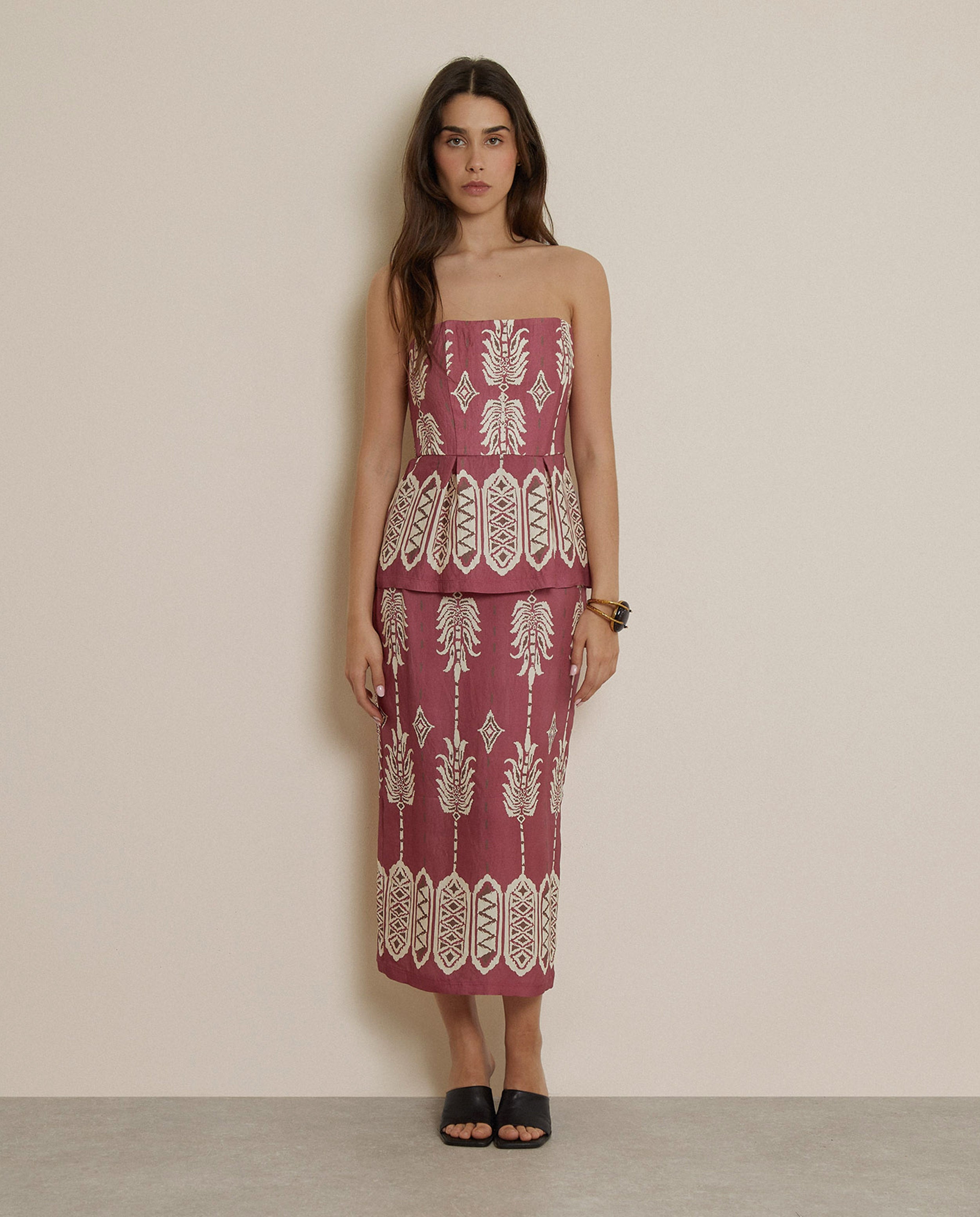 FALDA MIDI ESTAMPADO