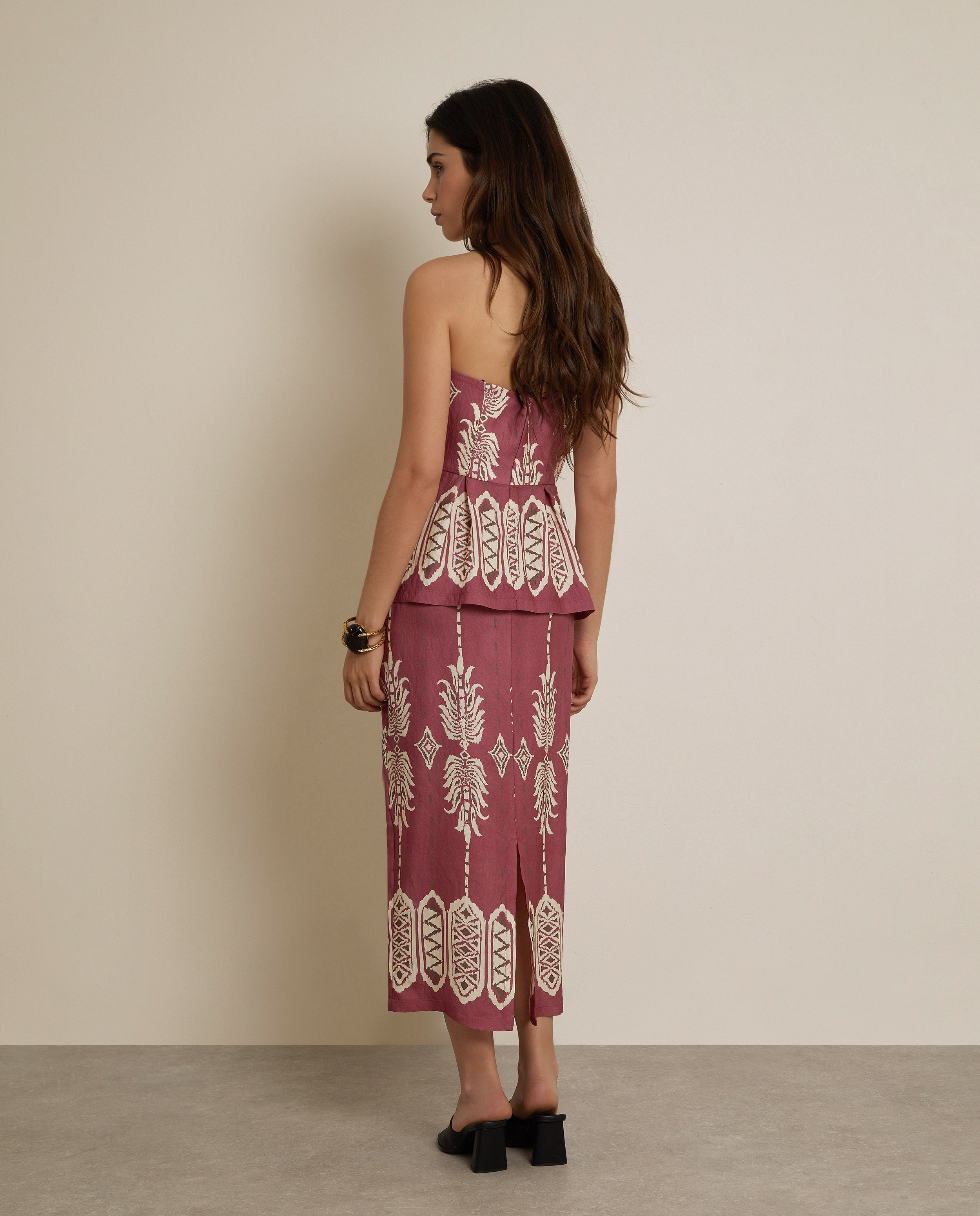 FALDA MIDI ESTAMPADO