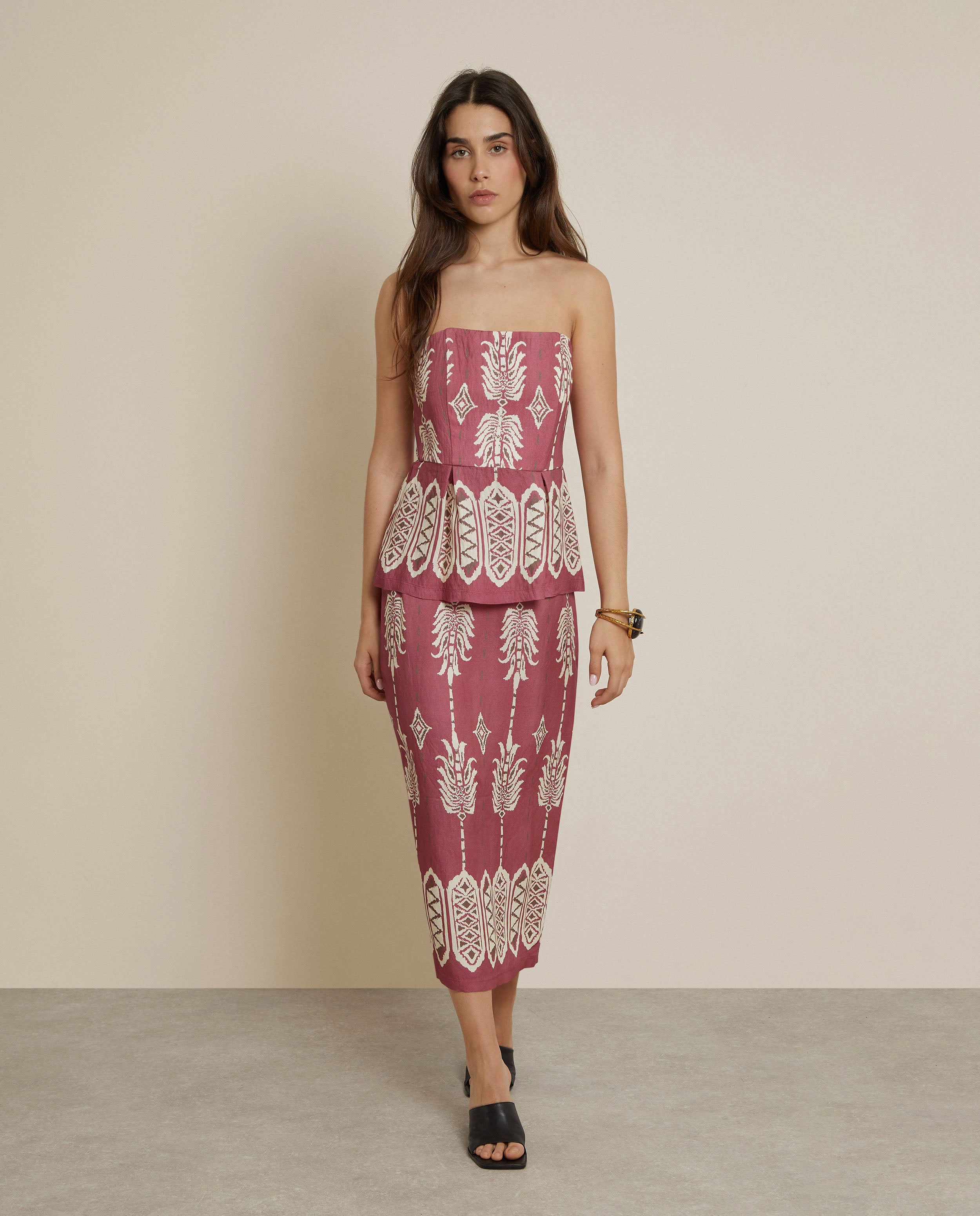 FALDA MIDI ESTAMPADO