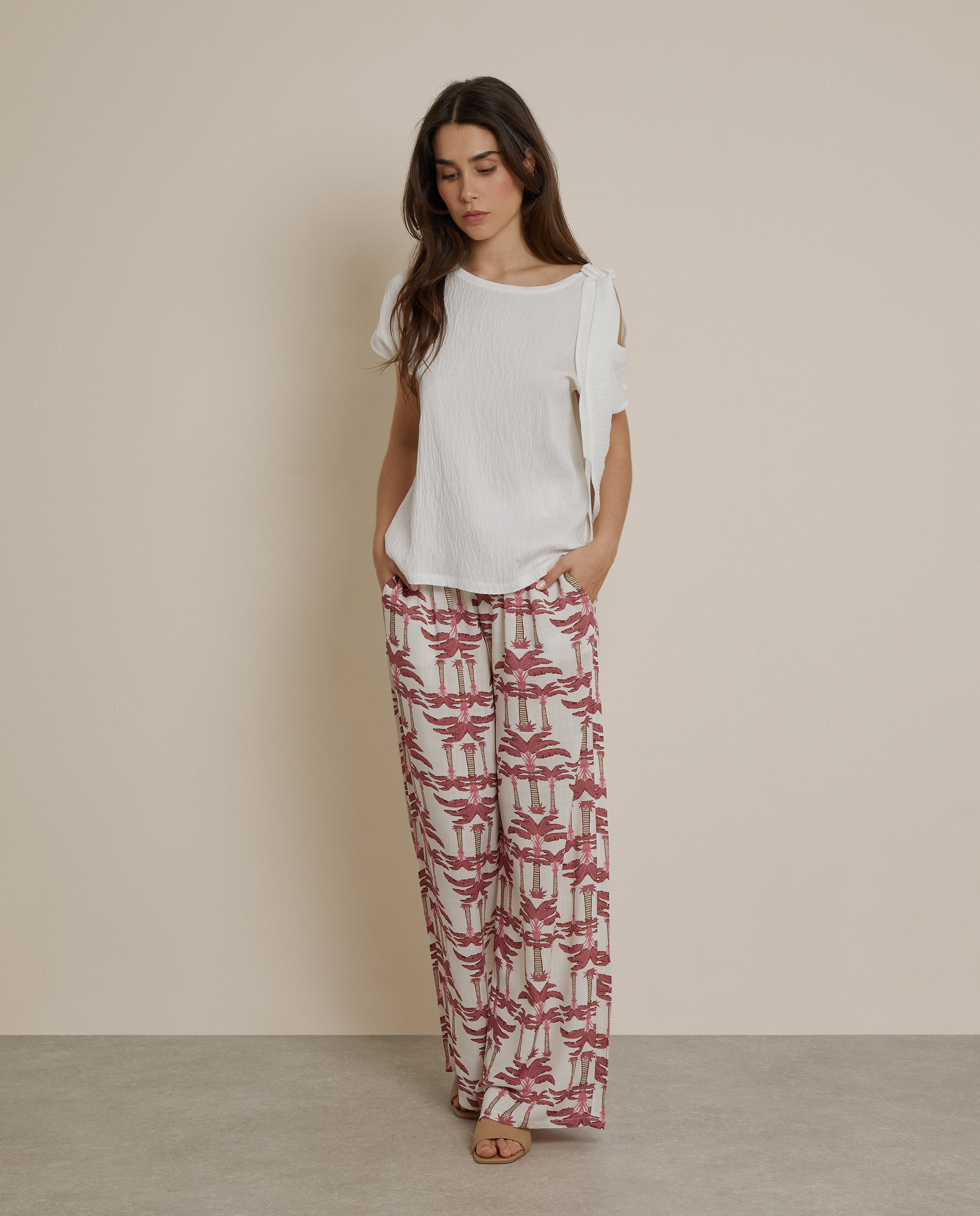 PANTALÓN ESTAMPADO PALMERAS