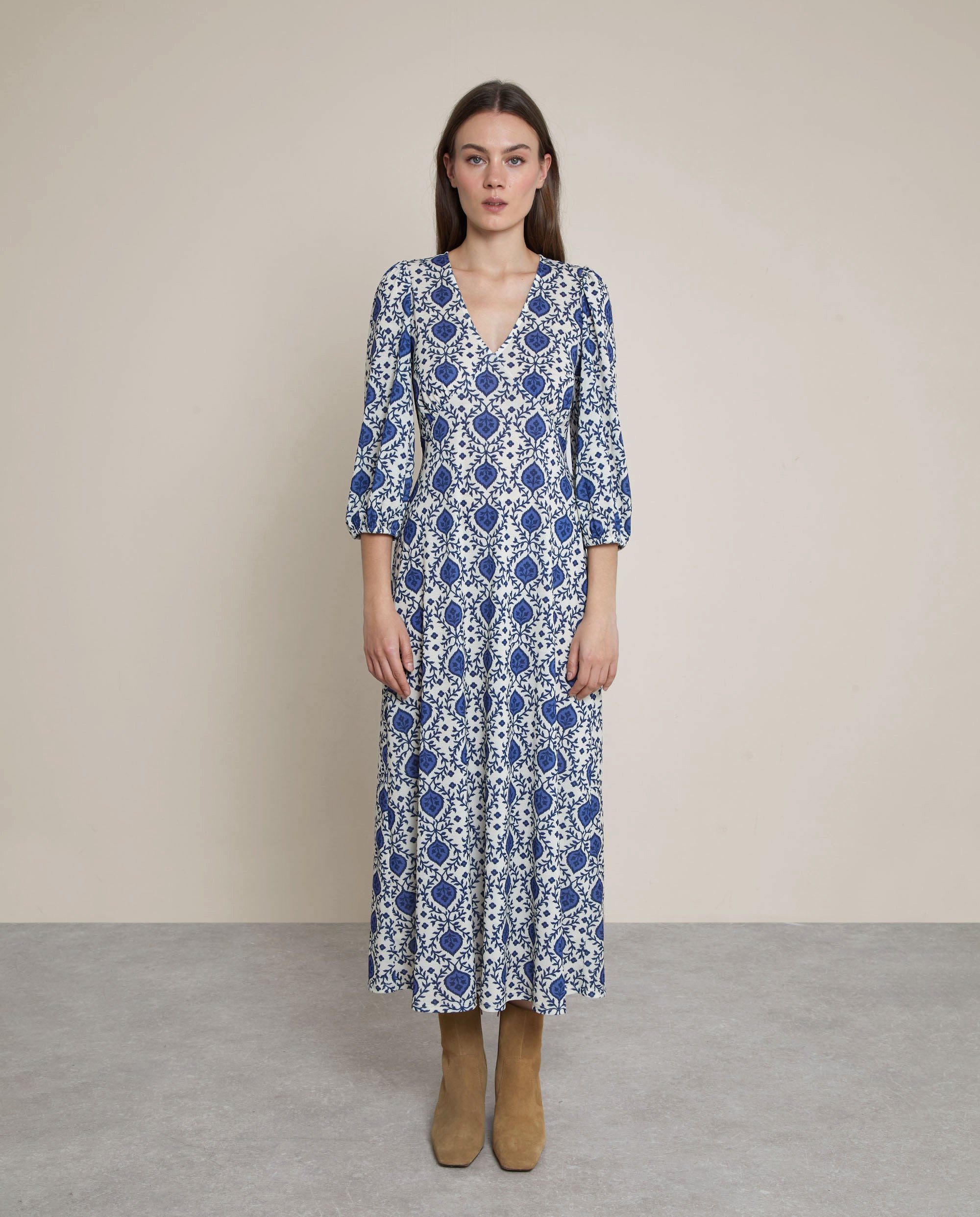 VESTIDO ESTAMPADO MIDI