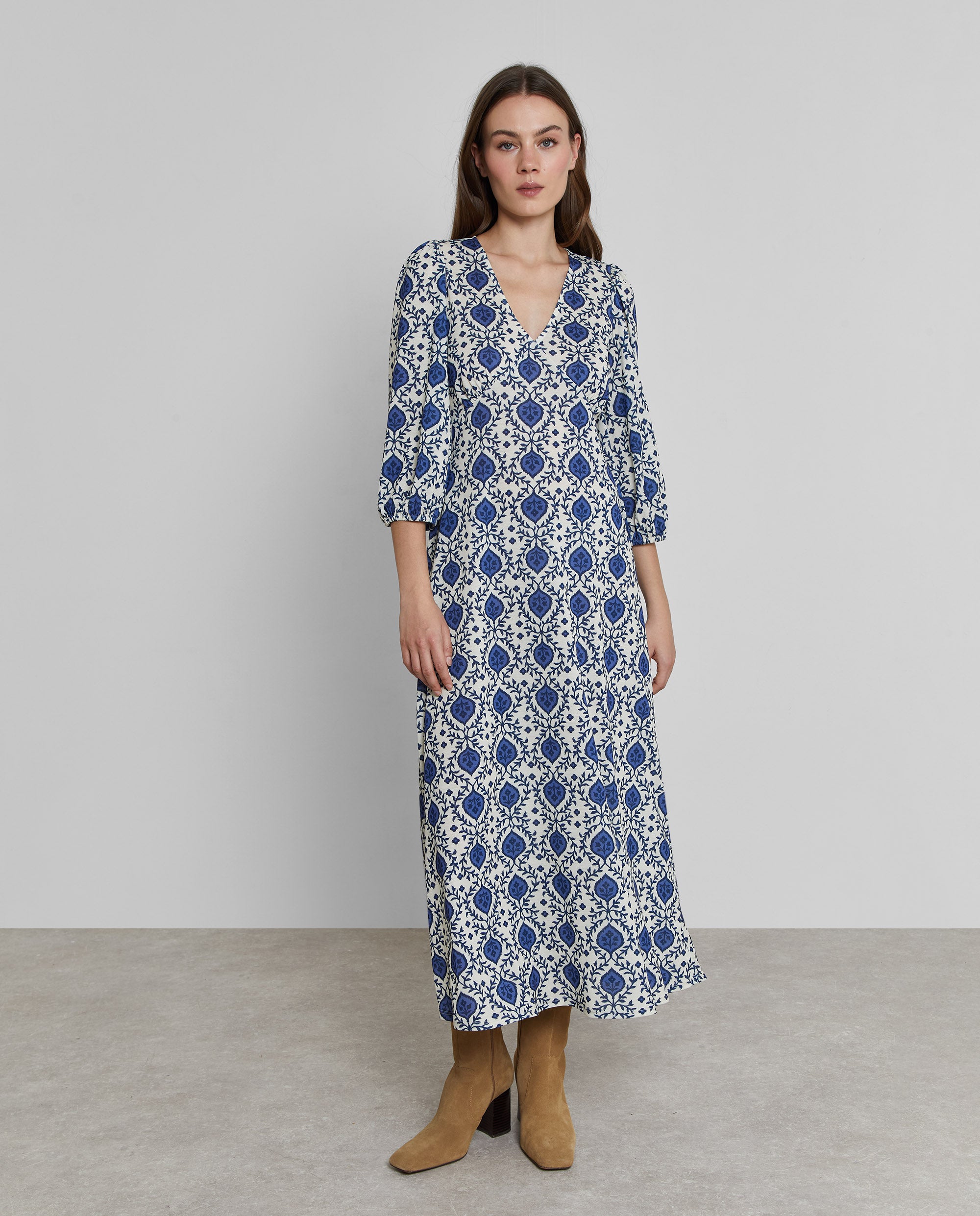 VESTIDO ESTAMPADO MIDI