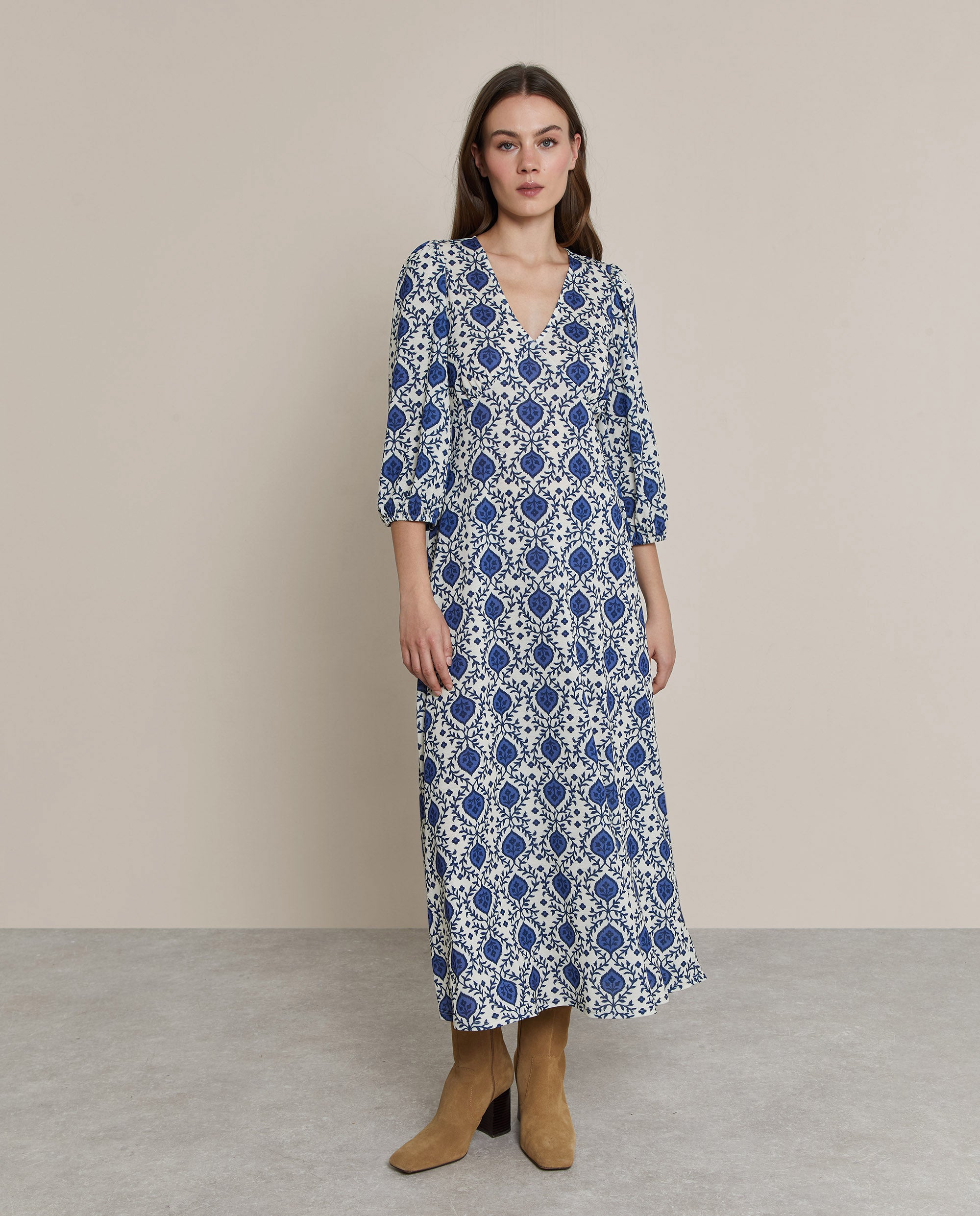 VESTIDO ESTAMPADO MIDI