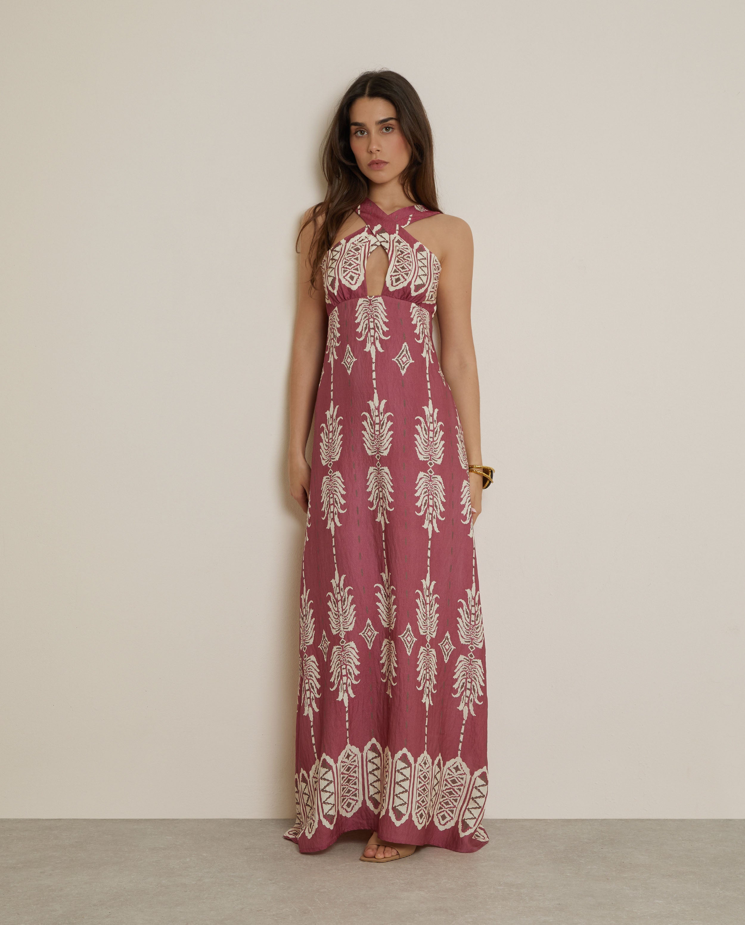 VESTIDO ÉTNICO CRUZADO