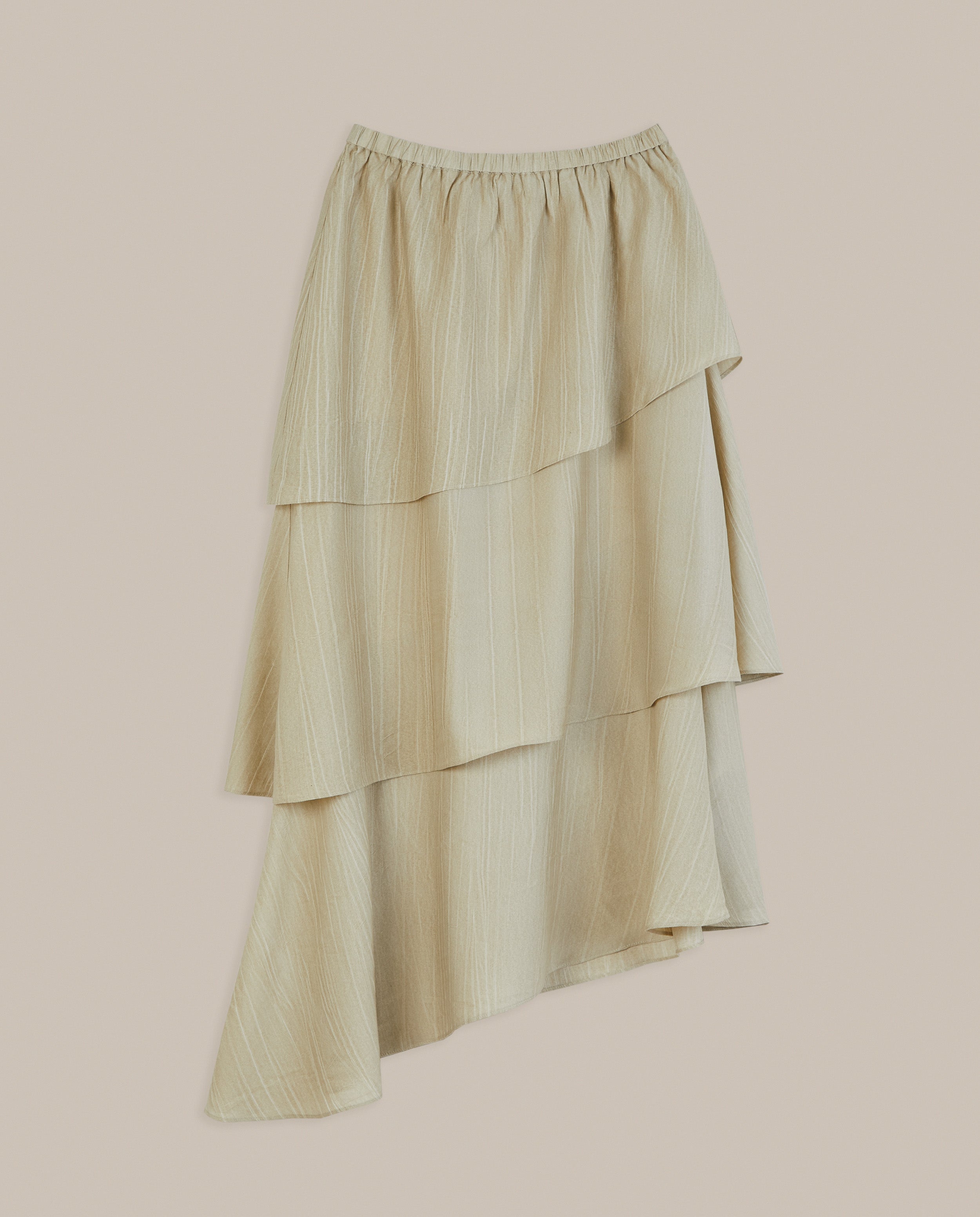 FALDA MIDI DE VOLANTES
