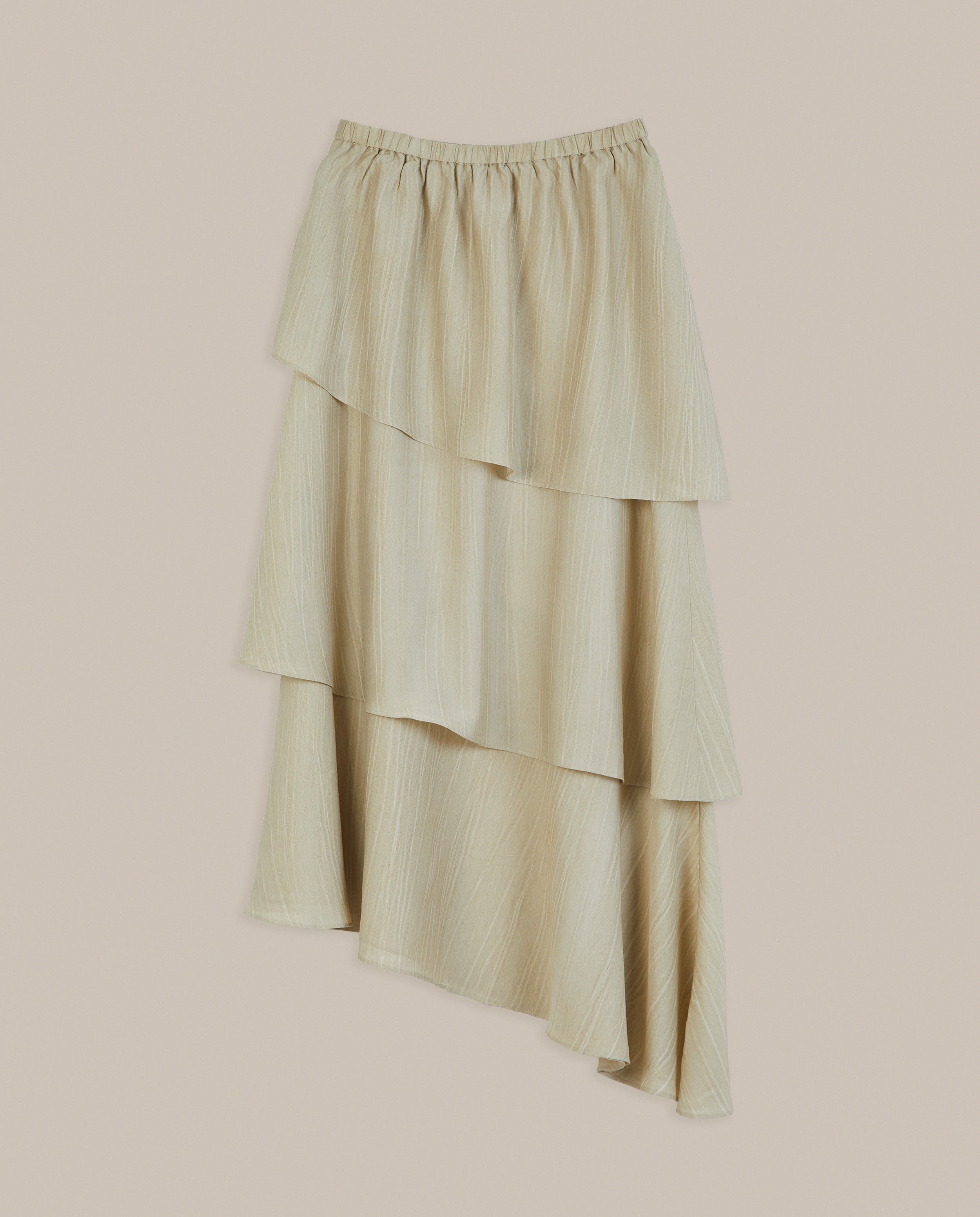 FALDA MIDI DE VOLANTES