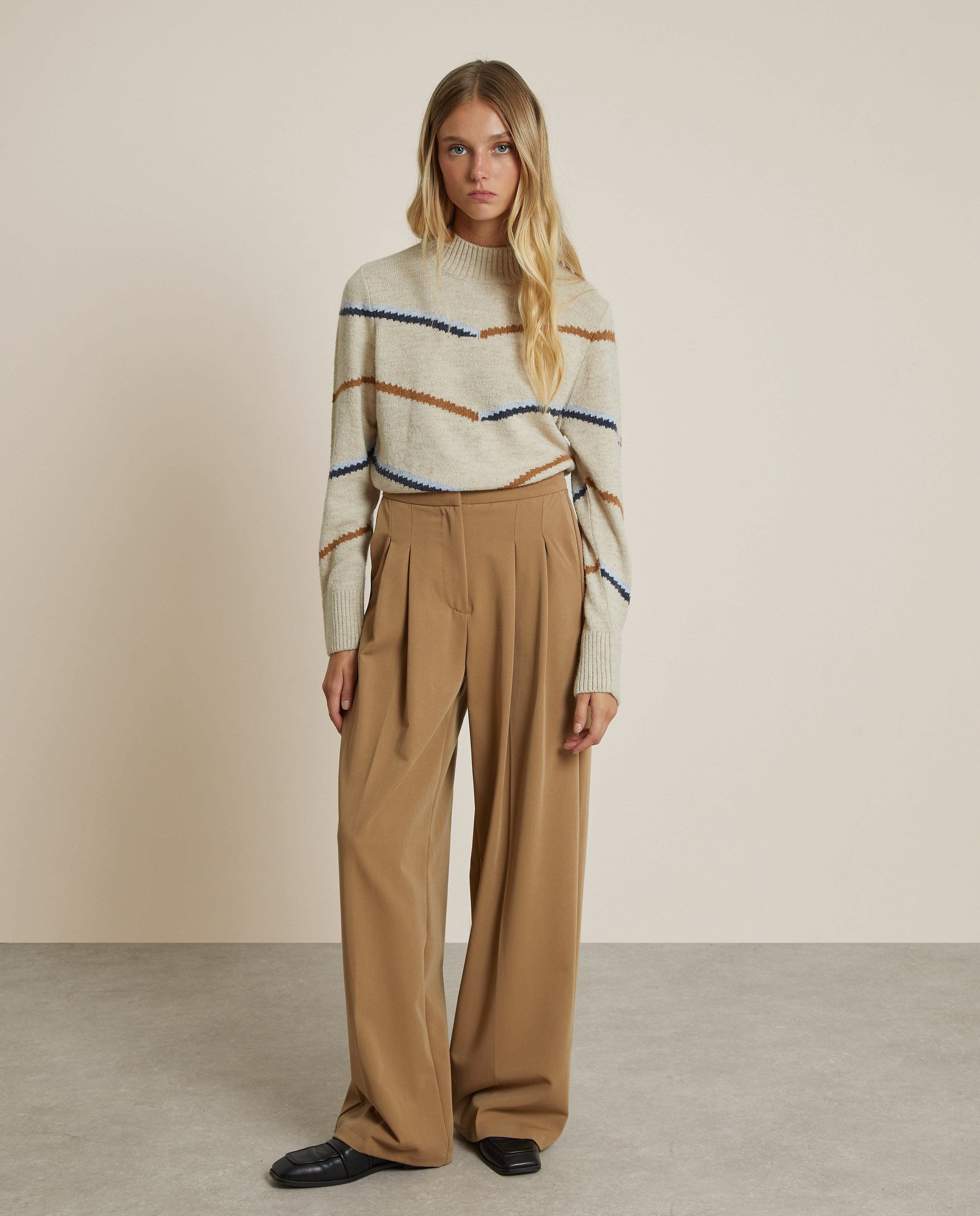 PANTALÓN PALAZZO CAMEL