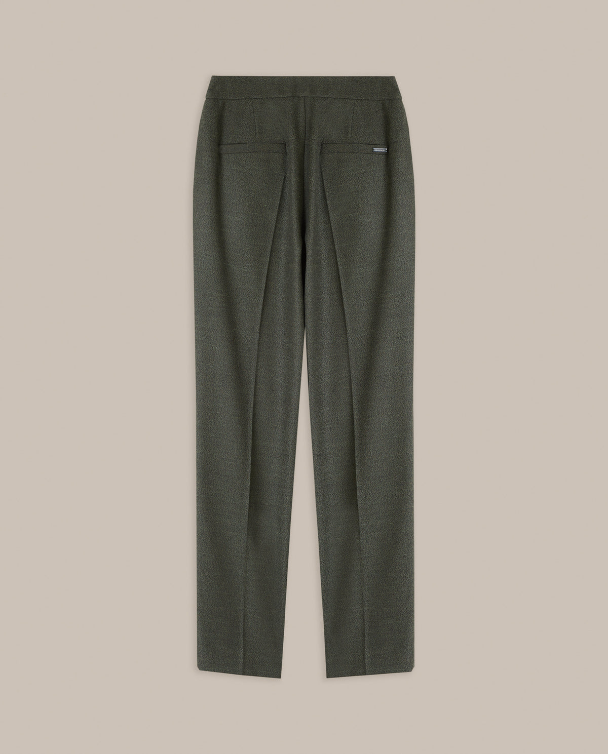 STRAIGHT KHAKI TROUSERS