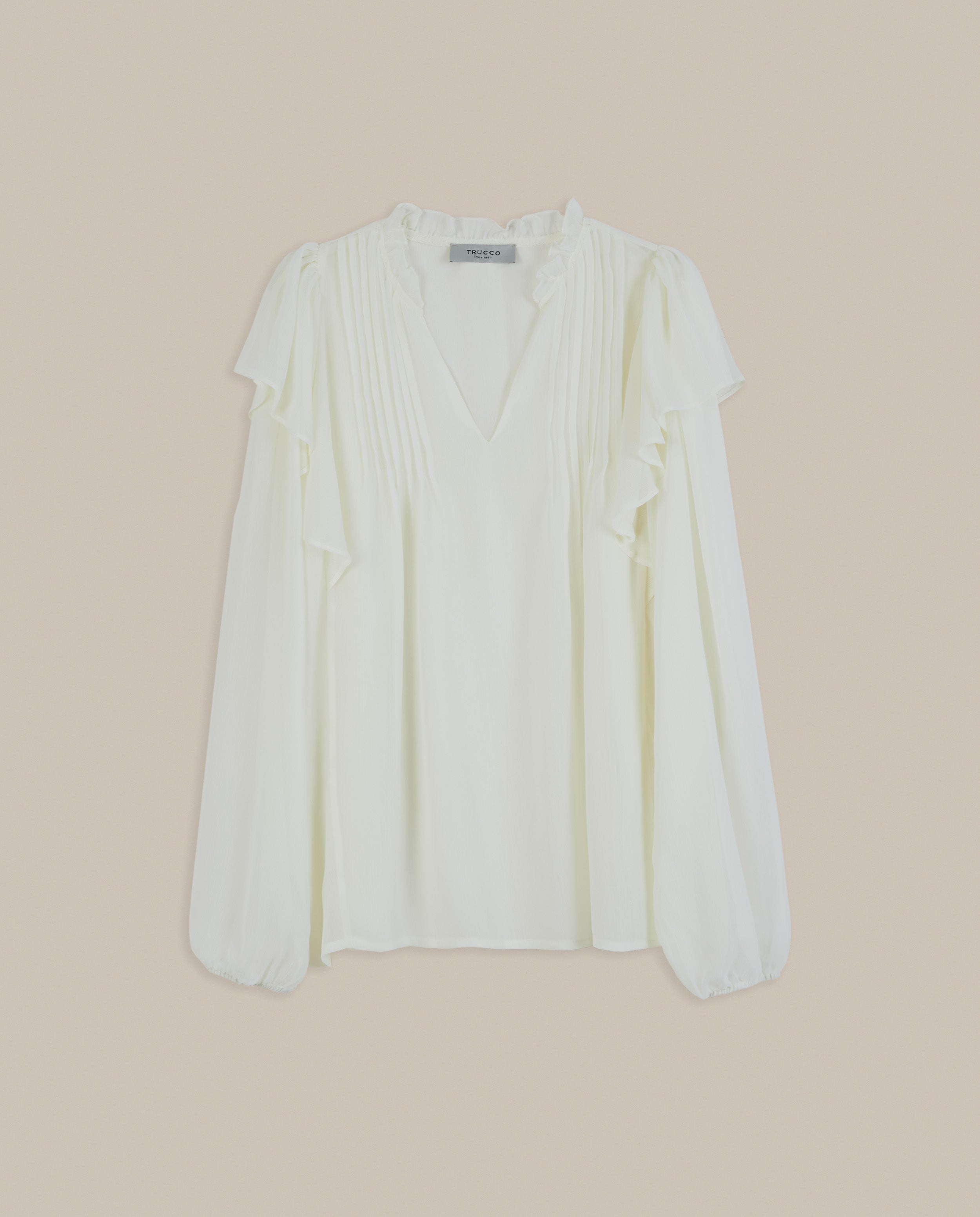 BLUSA FLUIDA CON VOLANTES