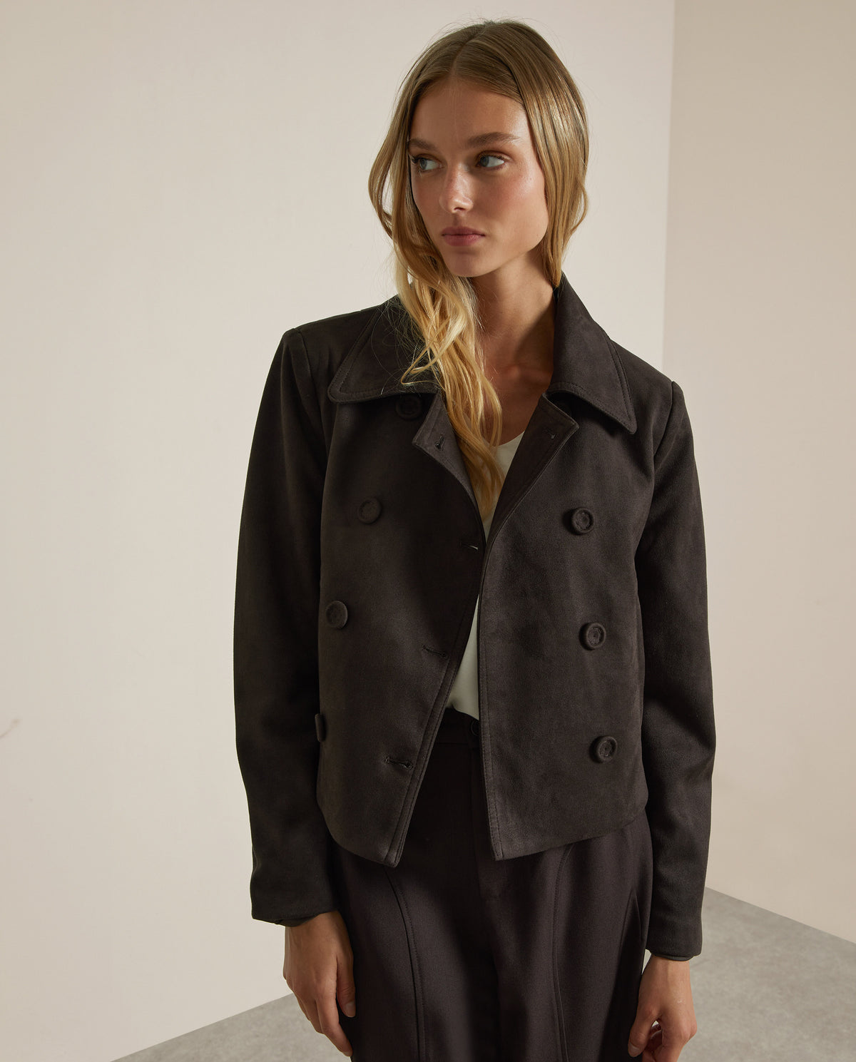 SUEDE-EFFECT JACKET
