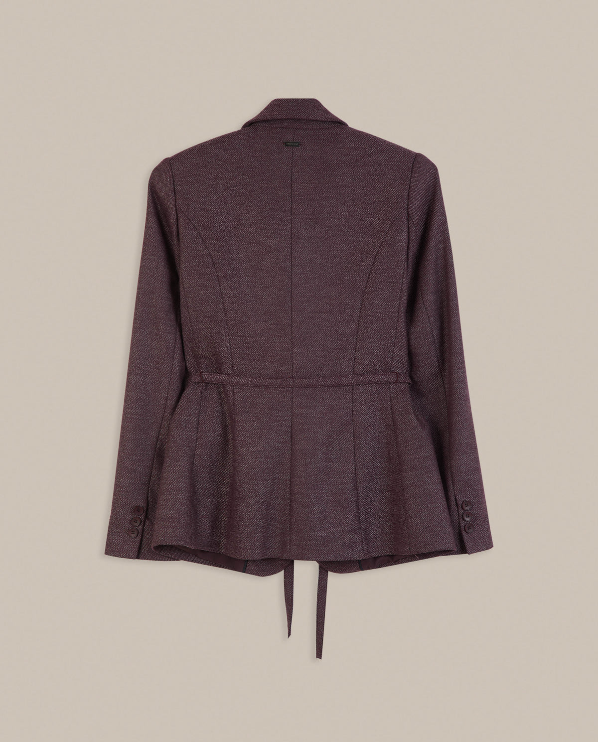 BLAZER CON CINTURÓN JASPEADO
