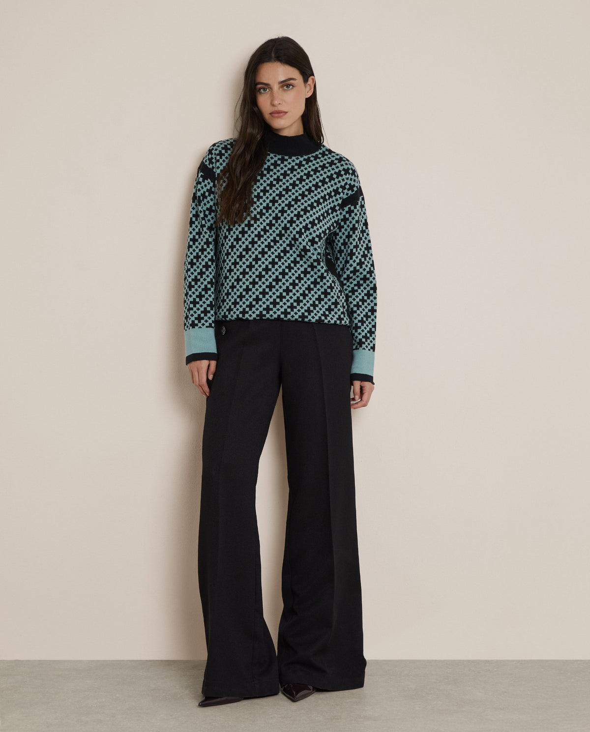 JERSEY JACQUARD GEOMÉTRICO