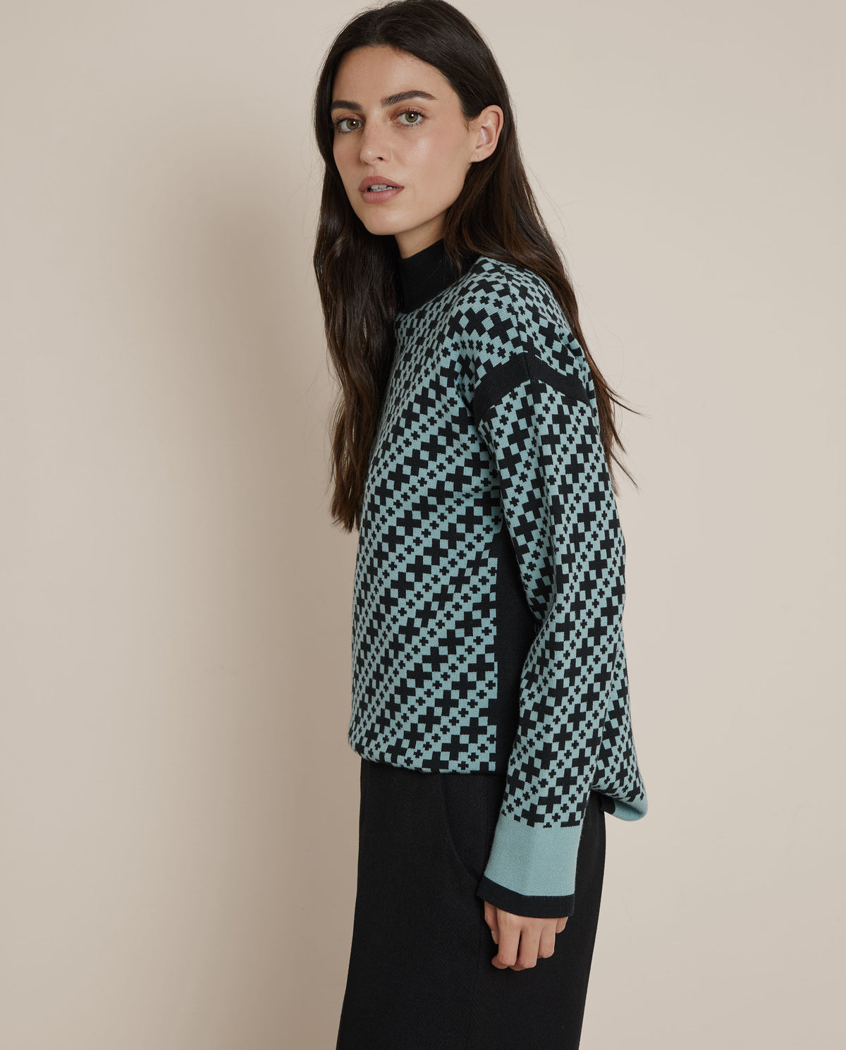 JERSEY JACQUARD GEOMÉTRICO