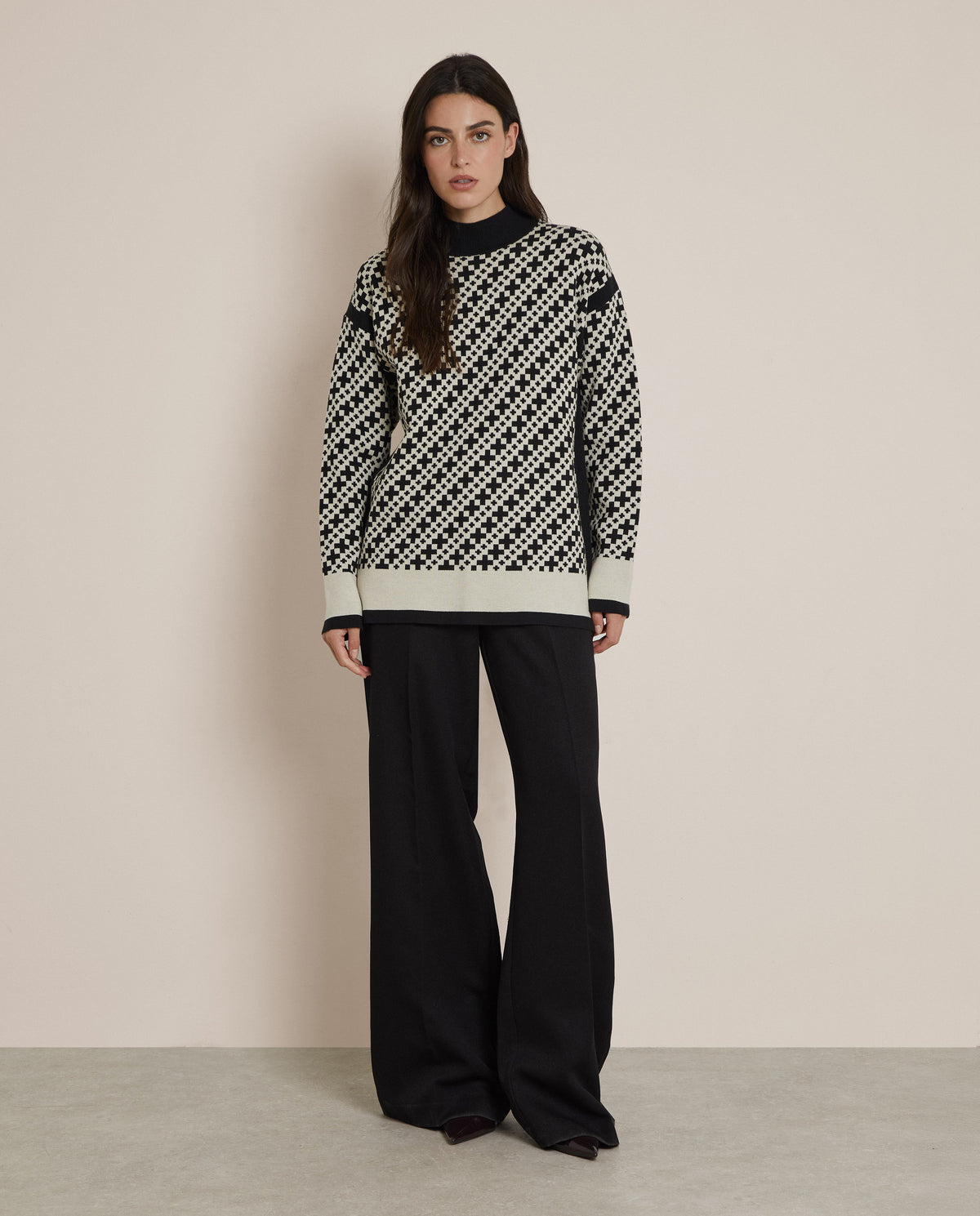 JERSEY JACQUARD GEOMÉTRICO