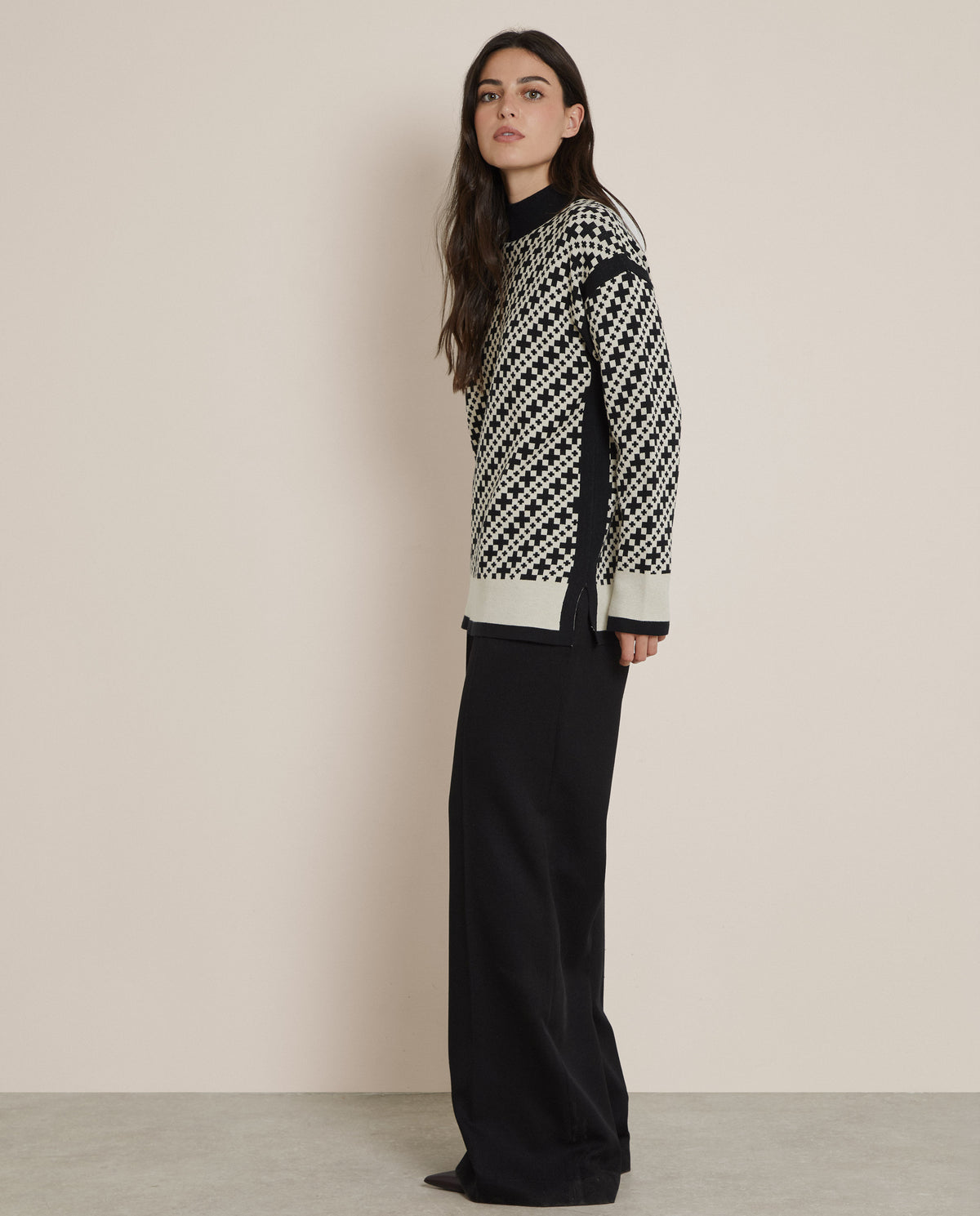 JERSEY JACQUARD GEOMÉTRICO