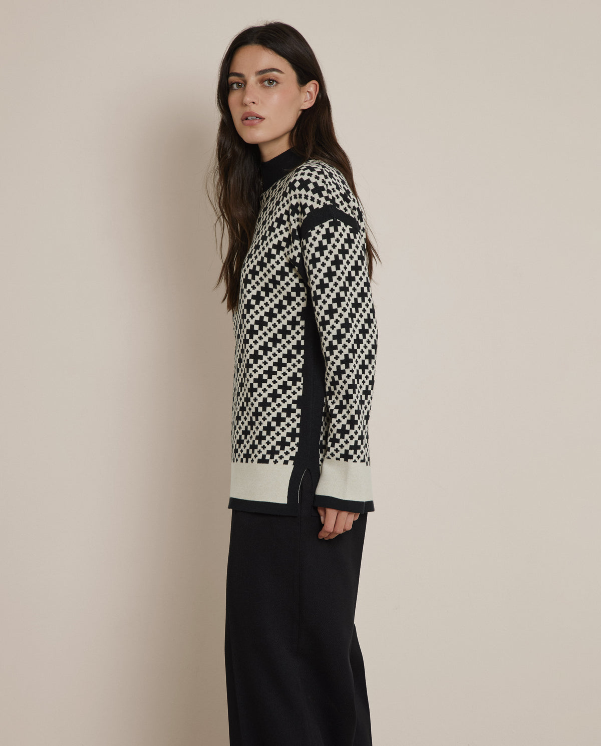 JERSEY JACQUARD GEOMÉTRICO