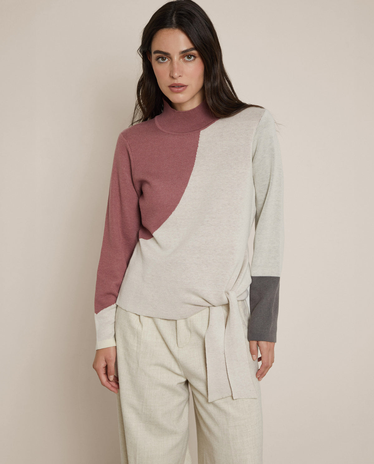 JERSEY DE PUNTO CON NUDO LATERAL