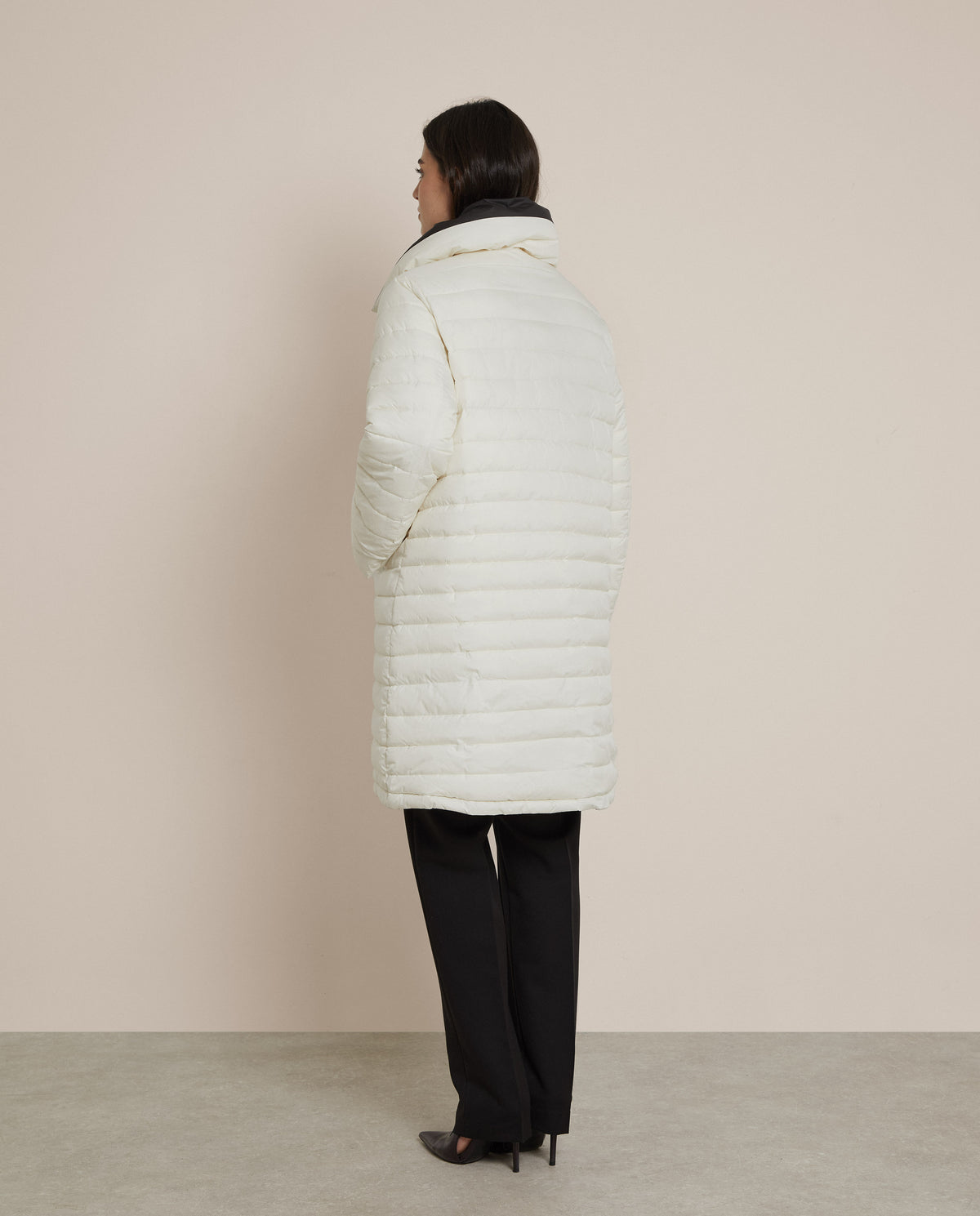 ABRIGO ACOLCHADO LARGO REVERSIBLE