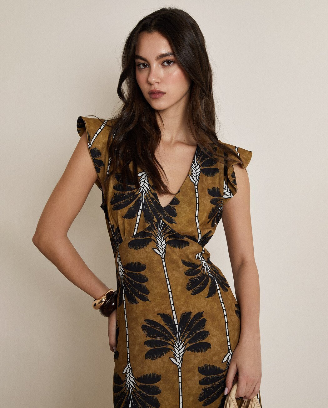 VESTIDO MANGA VOLANTE