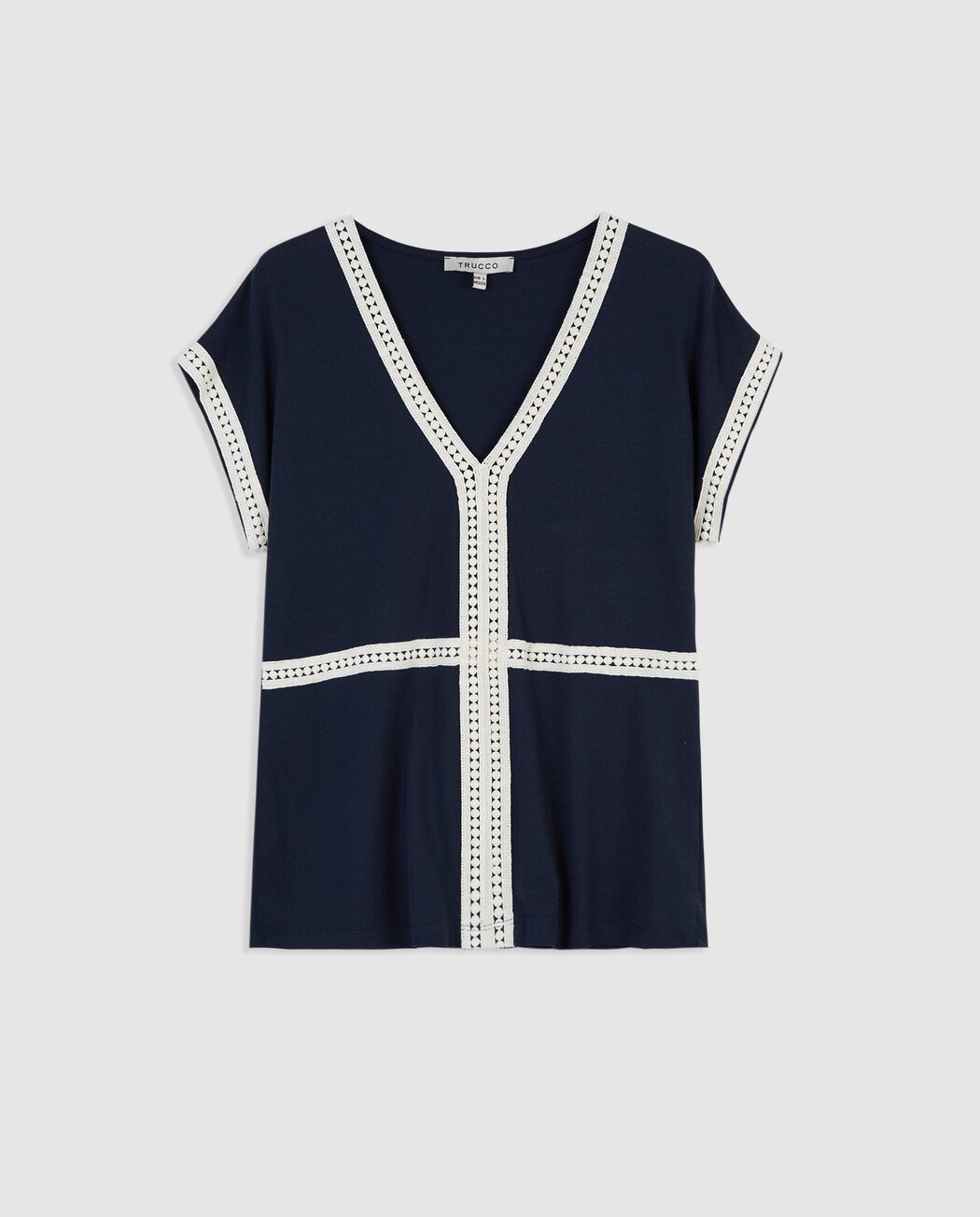 CAMISETA CON FORNITURA BORDADA