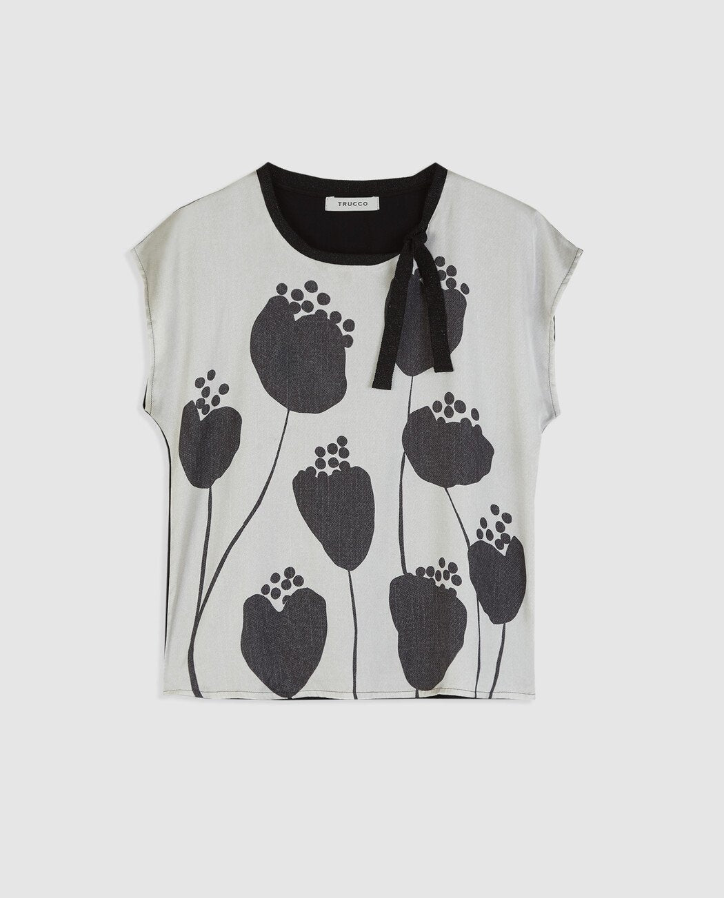 CAMISETA SATINADA FLORAL