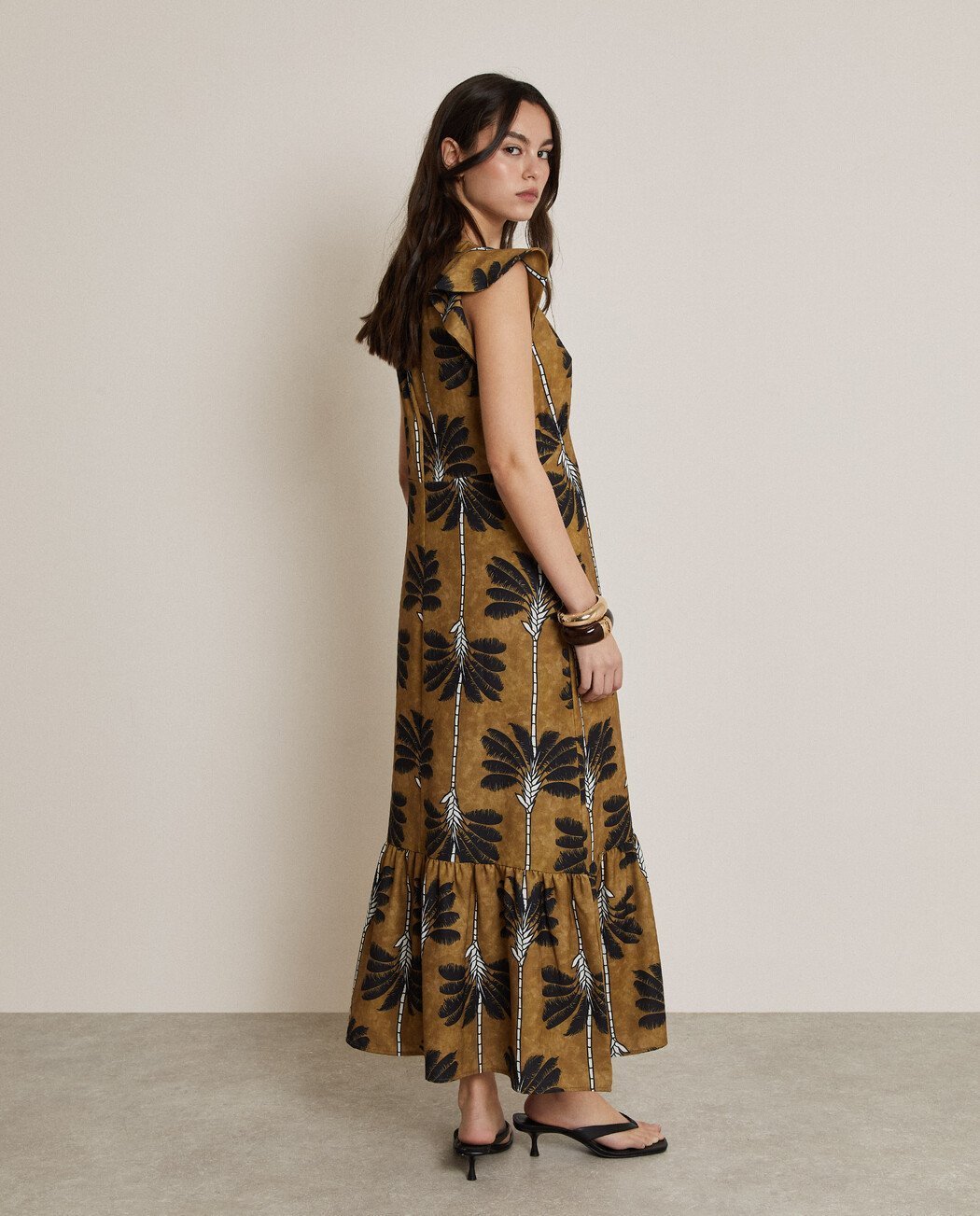 VESTIDO MANGA VOLANTE